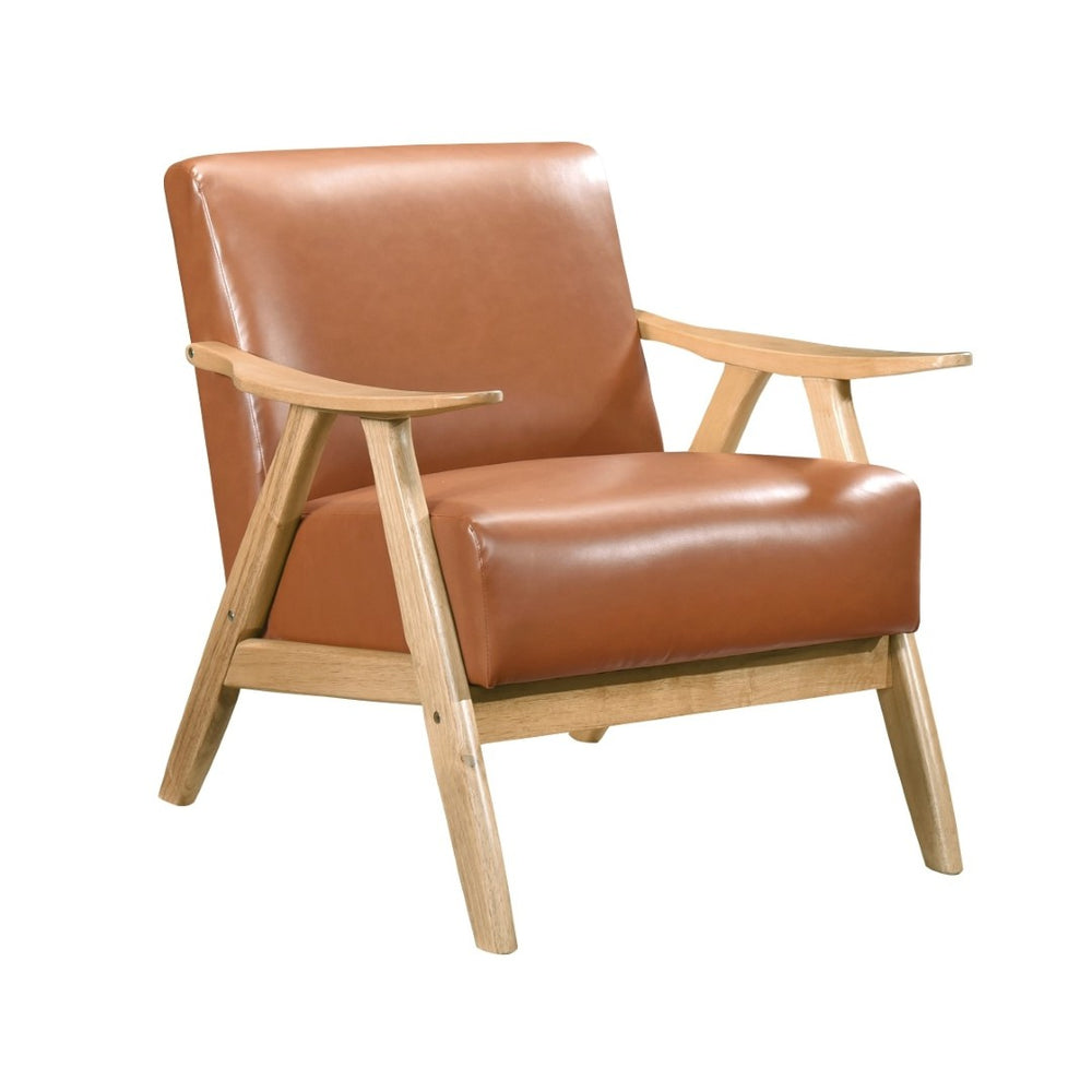 English Elm Indy Club Armchair Faux Leather Rubberwood Frame Mid-century Study Lounge Seating B056P417043
