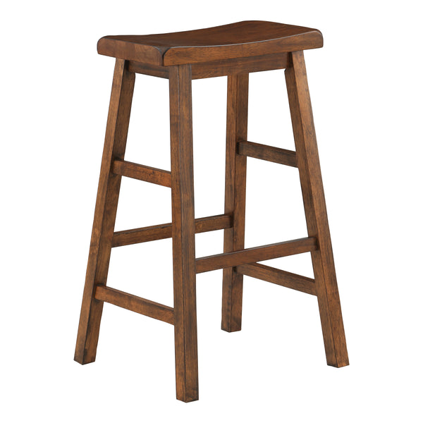 OSP Home Furnishings Tulsa 29" Saddle Stool - Set of 2 Wood Tone