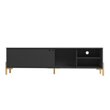 Manhattan Comfort Bowery Mid-Century Modern TV Stand Black and Oak 307AMC182