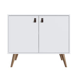 Amber Accent Cabinet in White 307GFX1 Manhattan Comfort