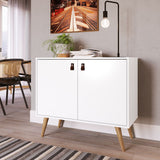 Amber Accent Cabinet in White 307GFX1 Manhattan Comfort