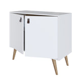 Amber Accent Cabinet in White 307GFX1 Manhattan Comfort