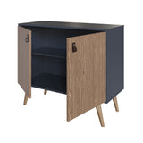 Amber Accent Cabinet in Blue and Nature 307GFX2 Manhattan Comfort