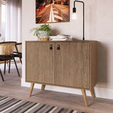 Amber Accent Cabinet in Nature 307GFX4 Manhattan Comfort