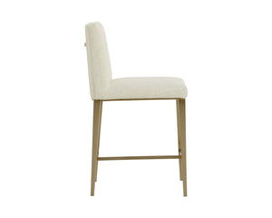 Sunpan WILBUR Counter Stool - Stylish Geralt Linen Upholstery with Durable Steel Legs for Everyday Comfort 112277
