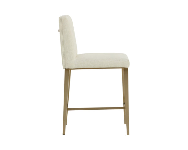 Sunpan WILBUR Counter Stool - Stylish Geralt Linen Upholstery with Durable Steel Legs for Everyday Comfort 112277
