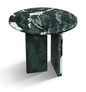 English Elm Green Natural Marble Coffee Table – Elegant 17.7" Accent Table For Living Room & Modern Decor W1696P314929