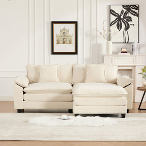 English Elm Wider Ergonomic Loveseat with Breathable Chenille Upholstery, Modular Design, Plush Double-Layer Cushioning W1143S00035 W1143S00035