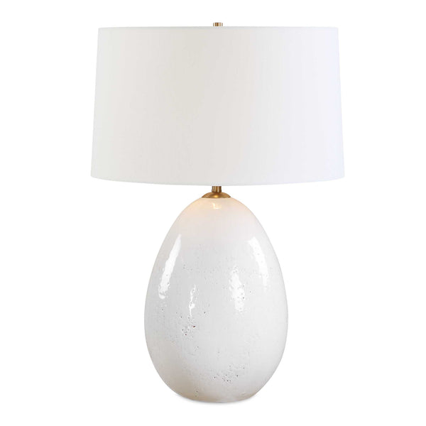 Uttermost Uttermost Avery Ceramic Table Lamp with Crackled Glaze and Antique Brass Accents 30801-1