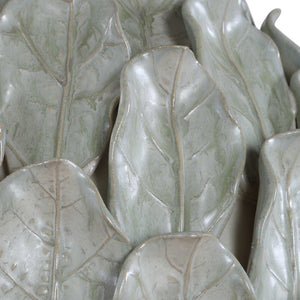 Uttermost Levlyn Sculpted Ceramic Table Lamp with Aloe Glaze and Linen Drum Shade