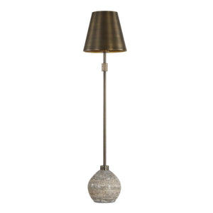 Uttermost Uttermost Jaycee Travertine Base Brushed Brass Buffet Lamp for Console Tables 30808-1