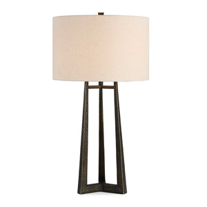 Uttermost Uttermost Midas Tripod Iron Table Lamp with Linen Drum Shade for Modern Interiors 30816-1