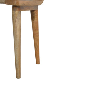 English Elm Soild Wood Raised Back Stool - Rustic Nordic Charm With Woven Rope Seat For Cozy Interiors B182P186201-GIGA