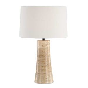 Uttermost Uttermost Delmani Travertine Base Linen Shade Lamp for Patios and Living Rooms 30822