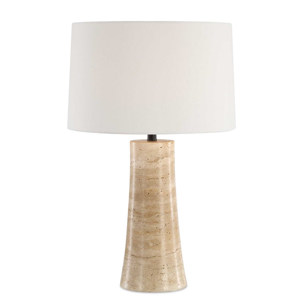 Uttermost Uttermost Delmani Travertine Base Linen Shade Lamp for Patios and Living Rooms 30822