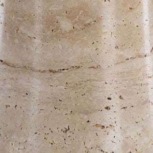 Uttermost Delmani Travertine Base Linen Shade Lamp for Patios and Living Rooms