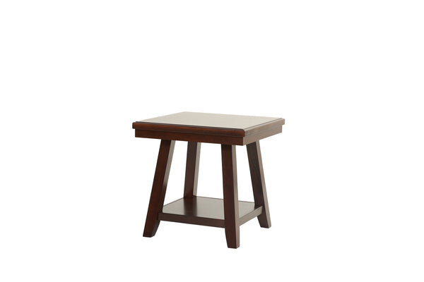 English Elm New 3pc Occasional Tables Set Walnut Finish with Open Shelf Modern Coffee End Sofa Tables, Solid Legs B011S02000