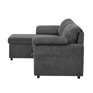 English Elm Convertible Sofa Bed – Stylish 3-In-1 Sectional With Storage For Modern Living Spaces & Guests B343S00025