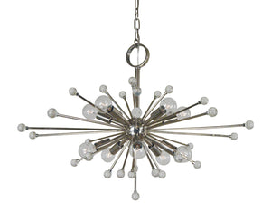 Framburg 10-light Supernova Chandelier - Mid-century Modern Sputnik Lamp To Energize Your Space Elegantly Polished Nickel Metal 3085 Pn