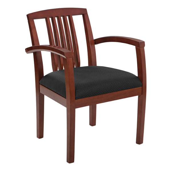OSP Home Furnishings Sonoma Cherry Solid Hardwood Guest Chair with Classic Back for Dining or Reception Wood SON77CHY-3