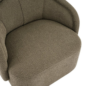 English Elm Amanda Sculptural Boucle Accent Chair Plush Cream Upholstery for Modern Living Spaces Green N767P381615G