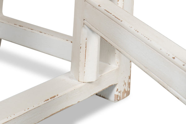 Sarreid Charlie's Wooden Dropleaf Table - Elegant Whitewash Finish, Space-saving Design For Stylish Living White  30884