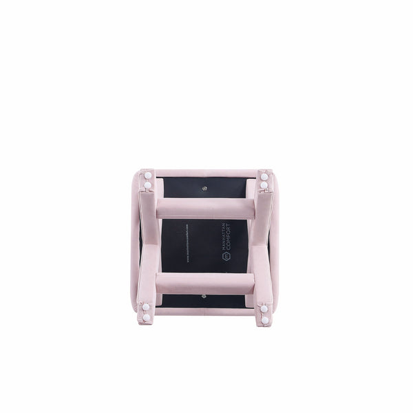 English Elm Abigail Plush Velvet Accent Bench In Pink - Elegant, Durable Design For Versatile Home Décor & Seating B365P398201