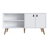 Amber 53.7 TV Stand in White 308GFX1 Manhattan Comfort