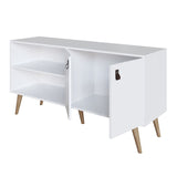 Amber 53.7 TV Stand in White 308GFX1 Manhattan Comfort