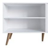 Amber 53.7 TV Stand in White 308GFX1 Manhattan Comfort