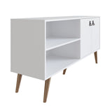 Amber 53.7 TV Stand in White 308GFX1 Manhattan Comfort