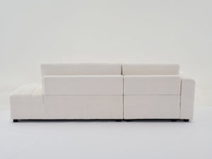English Elm Scandinavian Channel Tufted L Shaped Sectional Sofa with Plush Foam Cushions B2730S00040