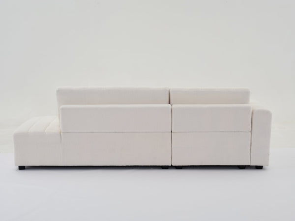 English Elm Scandinavian Channel Tufted L Shaped Sectional Sofa with Plush Foam Cushions B2730S00040