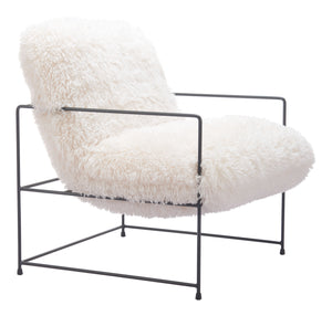 Pelut Accent Chair White 110202 Zuo Modern