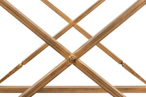 Sarreid Neo Classical Side Table - Elegant Iron Design With Gold Finish & Glass Top For Timeless Décor Gold  30913