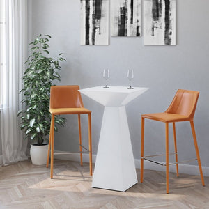 EuroStyle Kalle Regenerated Leather Bar Stool with Steel Frame for Kitchen or Home Bar Dark Caramel 30918-COG-MP1