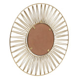 Christopher Knight Home® - Noble House - Hopedale Modern Glam Handcrafted Round Sun Wall Mirror, Gold