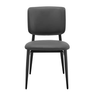 Felipe Side Chair in Gray Leatherette with Black Steel Legs - Set of 1 30947-GRY EuroStyle