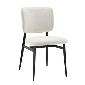 EuroStyle Felipe Contract Grade Leatherette Dining Chair with Powder Coated Steel Base Beige 30948-BG