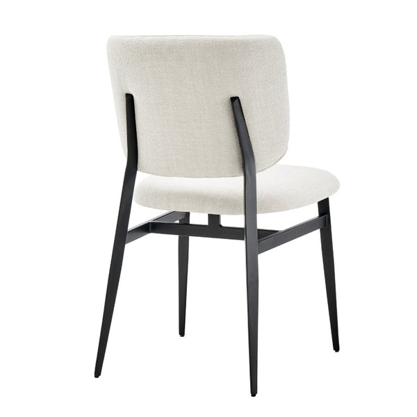 EuroStyle Felipe Contract Grade Leatherette Dining Chair with Powder Coated Steel Base Beige 30948-BG