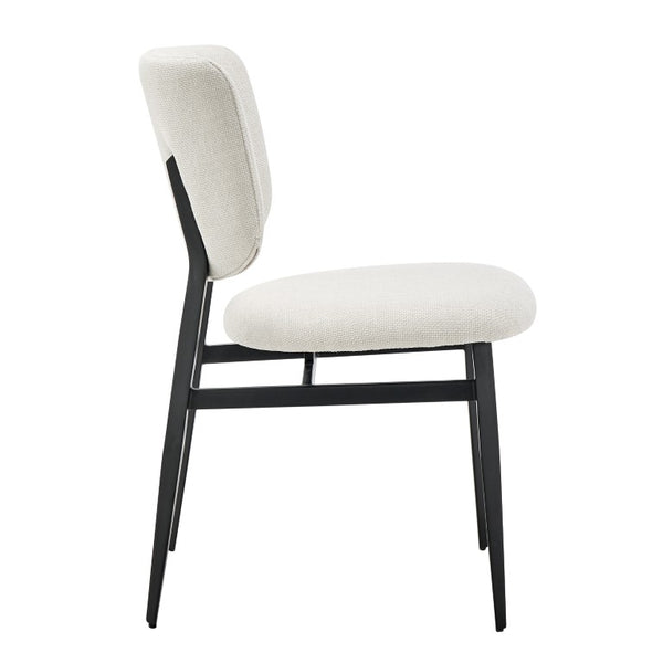 EuroStyle Felipe Contract Grade Leatherette Dining Chair with Powder Coated Steel Base Beige 30948-BG