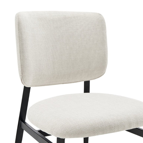 EuroStyle Felipe Contract Grade Leatherette Dining Chair with Powder Coated Steel Base Beige 30948-BG