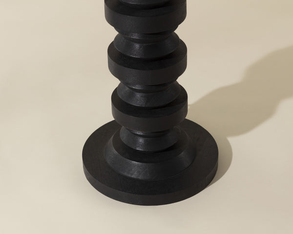 Sunpan Capo Floor Lamp - Elegant Wood Base with Stylish Finish, Perfect for Modern Home Décor & Lighting Black