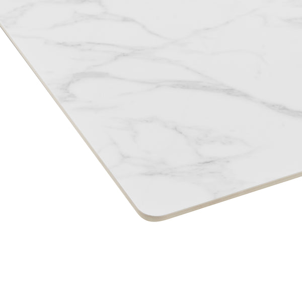 EuroStyle Maurice 79" Rectangle Dining Table White 30962WHT-KIT