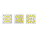 Tuscan Tiles Global Inspired Distressed Yellow Medallion 3-piece Wall Decor Set