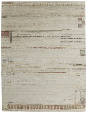 Feizy Rugs Kasbah Hand-knotted Wool Rug - Moroccan-inspired, Durable And Stylish For Bohemian Home Decor Tan,Red,Green Wool Kas69g2fbgemlte50