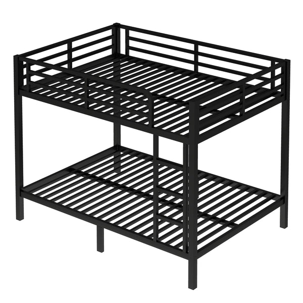English Elm Metal Full over Full Bunk Bed Sturdy Steel Frame, Noise-Reducing, Space-Saving Design, 350/500lb Capacity W1580P309630