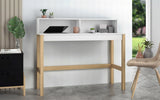 Manhattan Comfort Bowery Mid-Century Modern Desk White and Oak 309AMC157