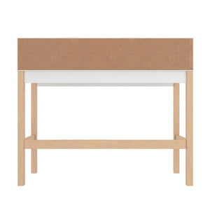 Manhattan Comfort Bowery Mid-Century Modern Desk White and Oak 309AMC157