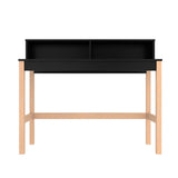 Manhattan Comfort Bowery Mid-Century Modern Desk Black and Oak 309AMC182